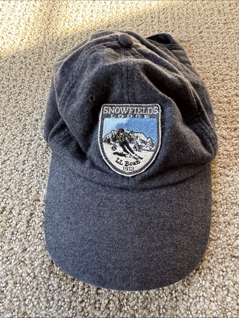 L.L. Bean Charcoal Snowfields Lodge Patch Cap